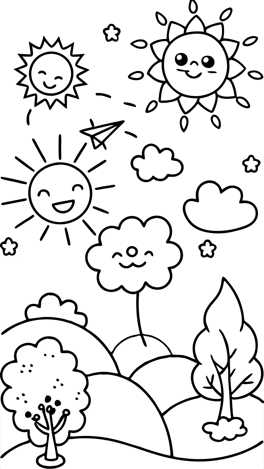 sunny day coloring pages